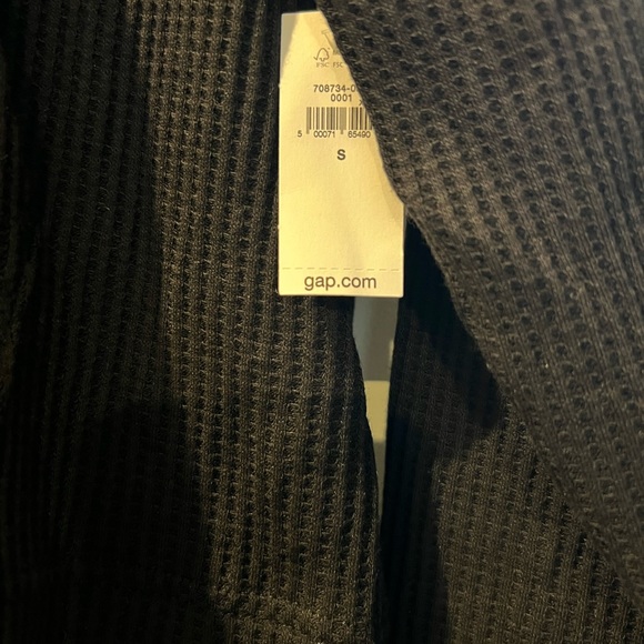 Gap Black Waffled Hoodie, Size S (with tags) - Picture 3 of 3